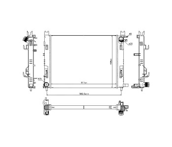 Воден радиатор TOP QUALITY за DACIA LOGAN II седан от 2012 до 2020