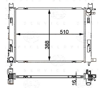 Радиатор, охлаждане на двигателя HELLA 8MK 376 912-244 за DACIA DUSTER (HS_) от 2010 до 2018