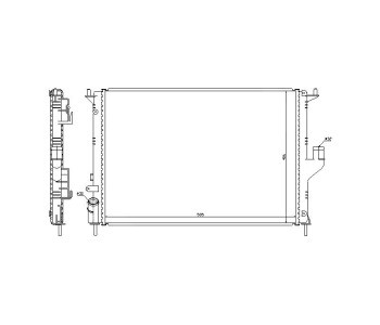 Воден радиатор TOP QUALITY за DACIA LOGAN I MCV (KS) комби от 2007 до 2013
