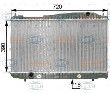 Воден радиатор HELLA за CHEVROLET EVANDA от 2005