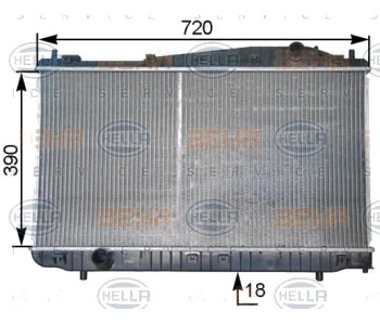 Воден радиатор HELLA за CHEVROLET EVANDA от 2005