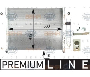 Кондензатор, климатизация HELLA 8FC 351 302-731 за DAEWOO KALOS (KLAS) от 2002