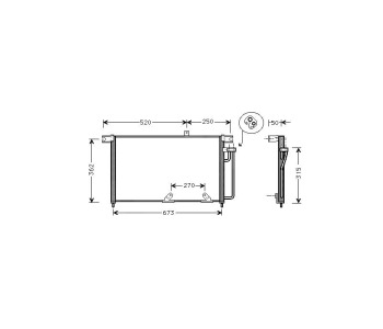 Кондензатор климатизации TOP QUALITY за DAEWOO KORANDO (KJ) от 1999 до 2007