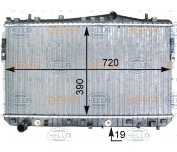 Радиатор, охлаждане на двигателя HELLA 8MK 376 762-681 за DAEWOO LACETTI (KLAN) хечбек от 2002