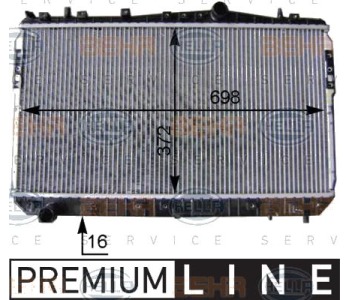 Радиатор, охлаждане на двигателя HELLA 8MK 376 762-691 за DAEWOO LACETTI (KLAN) хечбек от 2002