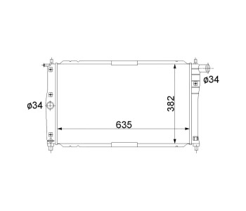 Воден радиатор P.R.C за DAEWOO LANOS (KLAT) седан от 1997 до 2004