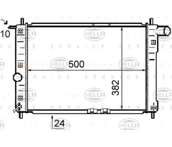 Воден радиатор HELLA за DAEWOO LANOS (KLAT) седан от 1997 до 2004
