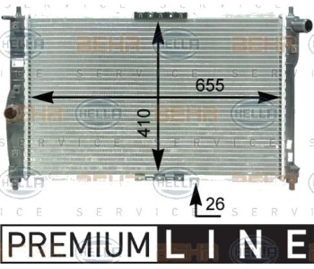 Воден радиатор HELLA за DAEWOO LANOS (KLAT) седан от 1997 до 2004