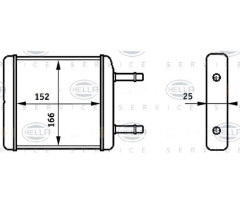 Топлообменник HELLA за DAEWOO MATIZ (KLYA) от 1998 до 2005