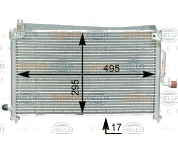 Кондензатор, климатизация HELLA 8FC 351 302-641 за DAEWOO MATIZ (KLYA) от 1998 до 2005