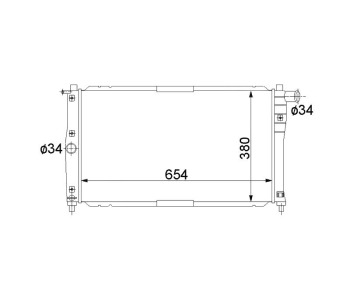 Воден радиатор TOP QUALITY за DAEWOO NUBIRA (KLAJ) от 1997 до 2003
