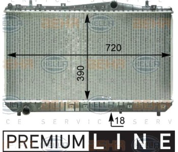 Воден радиатор HELLA за CHEVROLET REZZO от 2005