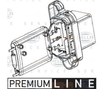 Съпротивление, вентилатор за вътрешно пространство HELLA 9ML 351 332-361