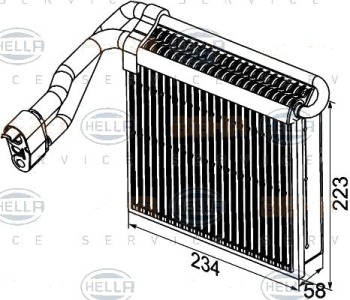 Изпарител климатизации HELLA