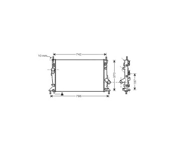 Воден радиатор P.R.C за FORD C-MAX I (DM2) от 2007 до 2010