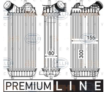 Интеркулер (охладител за въздуха на турбината) HELLA 8ML 376 755-611 за FORD GRAND C-MAX (DXA/CB7, DXA/CEU) от 2010