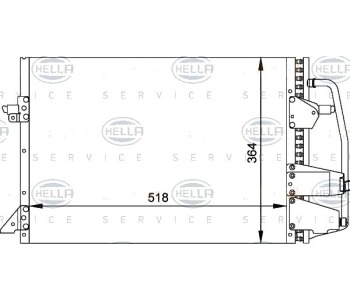 Кондензатор климатизации HELLA за FORD ESCORT CLASSIC (ANL) комби от 1999 до 2000