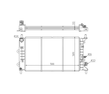 Воден радиатор P.R.C за FORD ESCORT VII (GAL, ANL) комби от 1995 до 1999