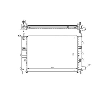 Воден радиатор P.R.C за FORD ESCORT VII (GAL, ANL) комби от 1995 до 1999