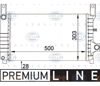 Воден радиатор HELLA за FORD FIESTA III (GFJ) от 1989 до 1997