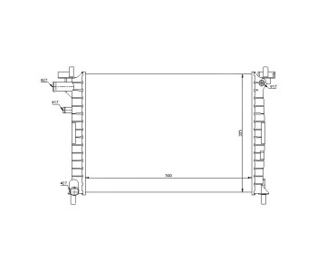 Воден радиатор P.R.C за FORD FIESTA IV (JA, JB) от 1995 до 2002