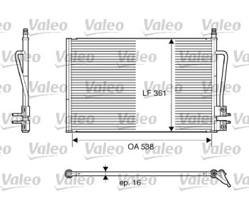 Кондензатор климатизации VALEO за FORD FIESTA V (JH, JD) от 2001 до 2008