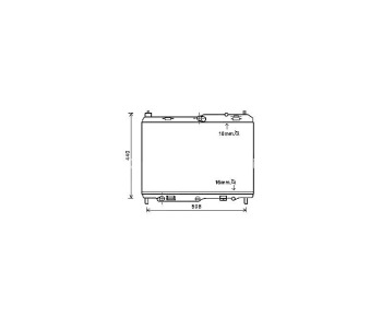 Воден радиатор TOP QUALITY за FORD FIESTA VI от 2008 до 2017