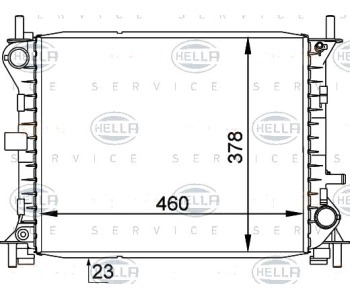 Радиатор, охлаждане на двигателя HELLA 8MK 376 754-771 за FORD FOCUS I (DAW, DBW) от 1998 до 2004