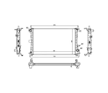 Воден радиатор TOP QUALITY за FORD FOCUS I (DNW) комби от 1999 до 2004
