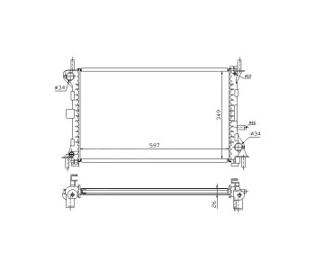 Воден радиатор TOP QUALITY за FORD FOCUS I (DNW) комби от 1999 до 2004