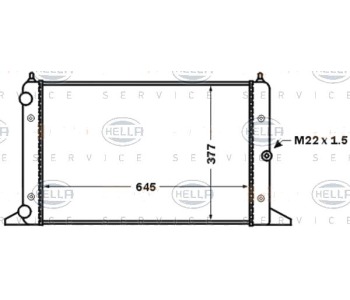Радиатор, охлаждане на двигателя HELLA 8MK 376 773-781 за VOLKSWAGEN SHARAN (7M8, 7M9, 7M6) от 1995 до 2010
