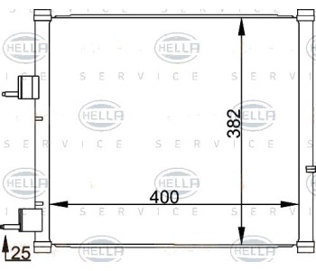 Кондензатор, климатизация HELLA 8FC 351 036-421 за FORD KA (RB) от 1996 до 2008