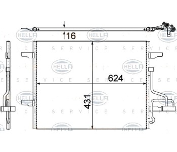 Кондензатор, климатизация HELLA 8FC 351 319-401 за FORD KUGA I от 2008 до 2012