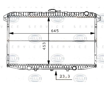 Воден радиатор HELLA за FORD MAVERICK (UDS, UNS) от 1993 до 1998