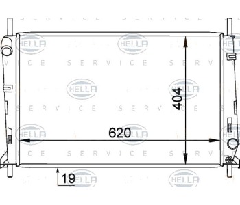 Радиатор, охлаждане на двигателя HELLA 8MK 376 754-791 за FORD MONDEO II (BNP) комби от 1996 до 2000