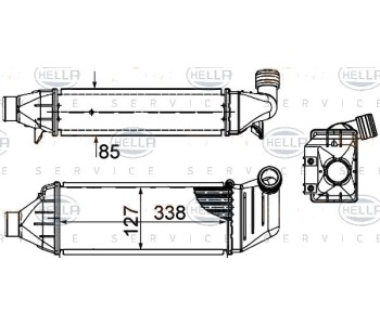 Интеркулер (охладител за въздуха на турбината) HELLA 8ML 376 899-081 за FORD MONDEO II (BFP) седан от 1996 до 2000