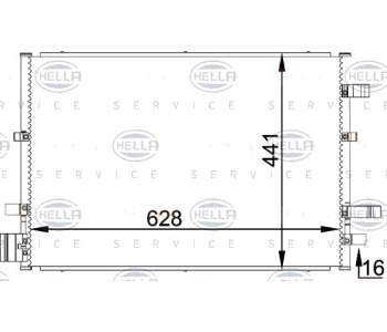 Кондензатор, климатизация HELLA 8FC 351 318-361 за FORD MONDEO III (BWY) комби от 2000 до 2007