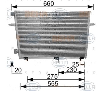 Кондензатор климатизации HELLA за FORD SCORPIO II (GFR, GGR) от 1994 до 1998