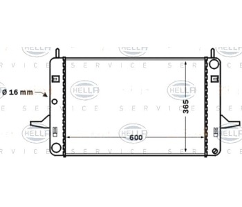Воден радиатор HELLA за FORD SIERRA (GBG, GB4) седан от 1987 до 1993