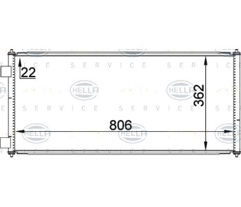 Кондензатор, климатизация HELLA 8FC 351 300-751 за FORD TRANSIT товарен от 2006 до 2014