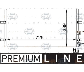 Кондензатор, климатизация HELLA 8FC 351 318-411 за FORD TRANSIT товарен от 2006 до 2014