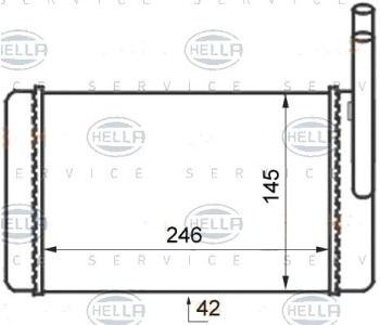 Топлообменник HELLA за FORD TRANSIT (T) платформа от 1985 до 1992