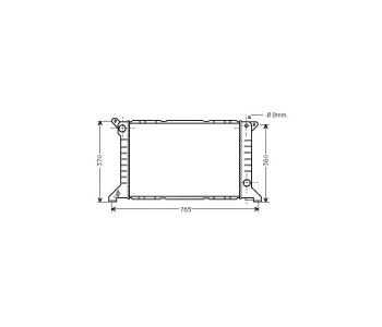 Воден радиатор TOP QUALITY за FORD TRANSIT (E) пътнически от 1994 до 2000