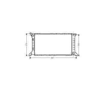 Воден радиатор P.R.C за FORD TRANSIT (E) товарен от 1994 до 2000