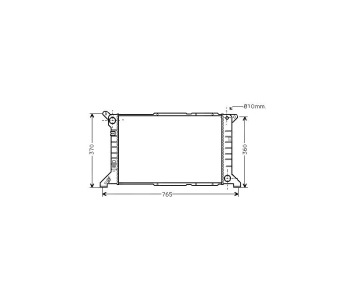 Воден радиатор TOP QUALITY за FORD TRANSIT (E) товарен от 1994 до 2000