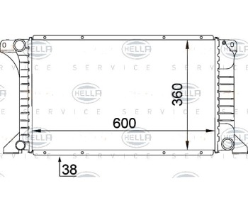 Воден радиатор HELLA за FORD TRANSIT (E) пътнически от 1991 до 1994