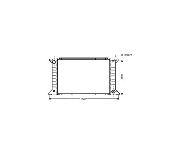 Воден радиатор P.R.C за FORD TRANSIT (E) пътнически от 1991 до 1994