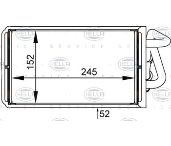 Топлообменник HELLA за FORD TRANSIT (E) пътнически от 1994 до 2000