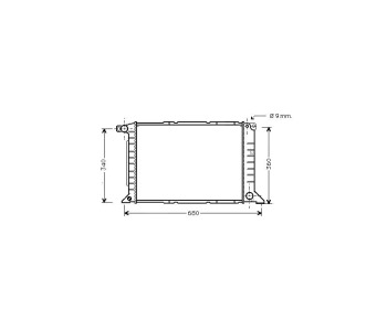 Воден радиатор TOP QUALITY за FORD TRANSIT (E) товарен от 1994 до 2000