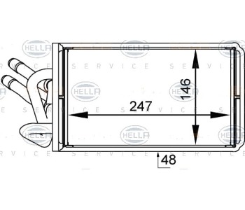 Топлообменник HELLA за FORD TRANSIT (FA) товарен от 2000 до 2006